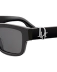 Dior Oblique S3I Shiny Black Squared Sunglasses