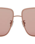 B.zero1 Rose Gold Square Sunglasses