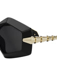 Serpenti Black Geometric Sunglasses