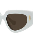 Anagram White Geometric Sunglasses