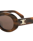 Triomphe Brown Oval Sunglasses