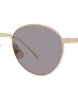 Slim Gold Round Sunglasses