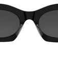 Calla Black Oval Sunglasses