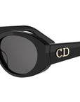 DiorGlow B3I Black Oval Sunglasses