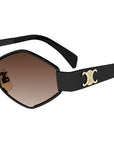Triomphe Black Geometric Sunglasses