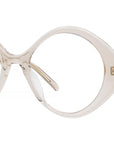Curvy Beige Geometric Eyeglasses