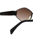 Triomphe Black Geometric Sunglasses