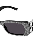 Dynasty Rectangle BB0096S 013 rhinestones grey
