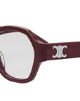 Triomphe Milky Bordeaux Geometric Eyeglasses