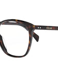 CELINE Thin Dark Havana Geometric Eyeglasses
