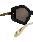 Serpenti Black Geometric Sunglasses