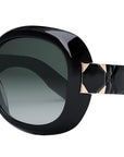 Lady 95.22 R2I Black Round Sunglasses