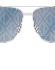 CD Diamond S9U Silver Geometric Sunglasses