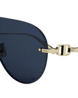 CD Chain M2U Yellow Pilot Sunglasses