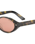 DiorPacific R1I Shiny Havana Oval Sunglasses