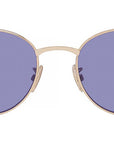 Slim Gold Round Sunglasses