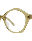 Curvy Green Geometric Sunglasses