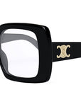 Triomphe Black Geometric Eyeglasses