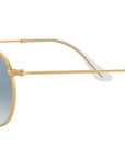 Round Flat Lenses RB3447N gold azure