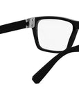 Aluminium Black Rectangular Eyeglasses