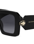 Serpenti Black Geometric Sunglasses
