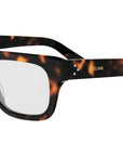 CELINE 3 Dots HD Tortoise Rectangular Eyeglasses