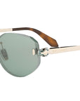 Serpenti Forever Shiny Gold Oval Sunglasses