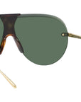 Slim Havana Mask Sunglasses