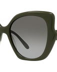 Slim Green Geometric Sunglasses