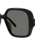 Slim Black Square Sunglasses