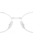 Metal Triomphe Shiny Palladium Oval Eyeglasses