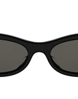 Triomphe Mini Black Oval Sunglasses