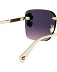 Dior Clover S2U Gold Square Sunglasses