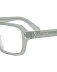 CELINE 3 Dots Transparent Sage Rectangular Eyeglasses