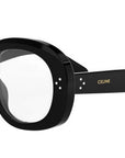 CELINE 3 Dots Black Round Eyeglasses