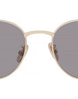 Slim Gold Round Sunglasses