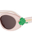Dior Clover B1I Pink Oval Sunglasses