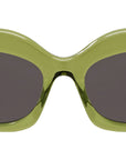 Curvy Green Cat Eye Sunglasses