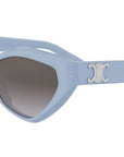 Triomphe Blue Cat Eye Sunglasses