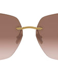 Serpenti Viper Gold Geometric Sunglasses