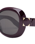 Lady 95.22 R2I Burgundy Round Sunglasses