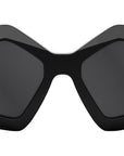 Serpenti Black Geometric Sunglasses