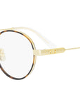 DiorCannageO R1U Gold Round Eyeglasses