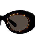 Anagram Black Oval Sunglasses