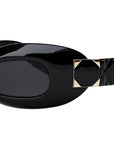 Lady 95.22 R1I Black Rectangular Sunglasses