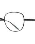 Titanium Matte Black Round Eyeglasses