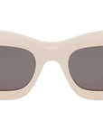 3 Dots White Rectangle Sunglasses