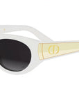 DiorGlow B2I White Oval Sunglasses