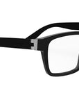 Aluminium Black Rectangular Eyeglasses