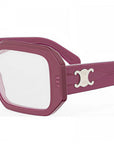 Triomphe Bordeaux Geometric Eyeglasses